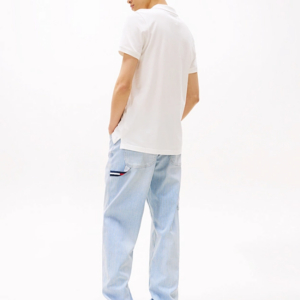 Polo Tommy Jeans TJM Slim Placket Polo Ext Ecru