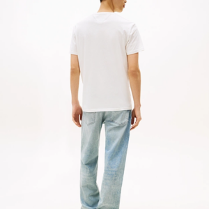 Camiseta Tommy Jeans Dna FlagTee Ext Ecru