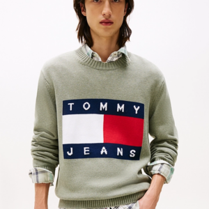 Jersey Tommy Jeans Logo Utility Sage Htr