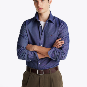 Camisa Tommy Hilfiger Heritage Oxfor Desert Sky
