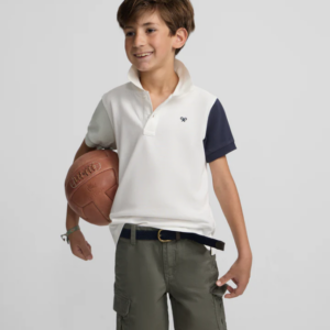 Polo Silbon Kids Tricolor Blanco