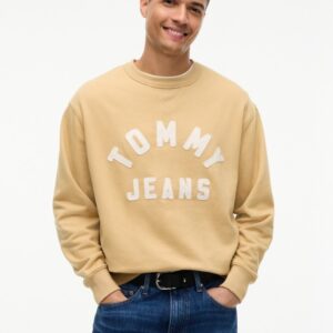 Sudadera Tommy Jeans New Classic Crew Sandy Beige
