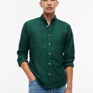 Camisa Tommy Jeans Oxford Shirt Velvet Green