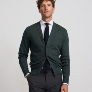 Cardigan Silbon Clasico Verde Oscuro