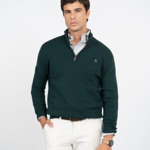 Jersey Harper And Neyer Zipper Green Forest