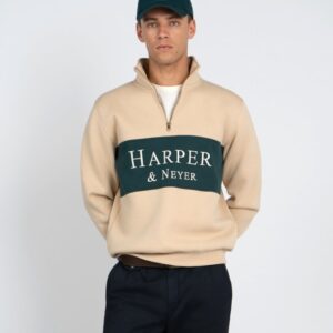 Sudadera Harper And Neyer Half Zipper Maryland Golden Sand